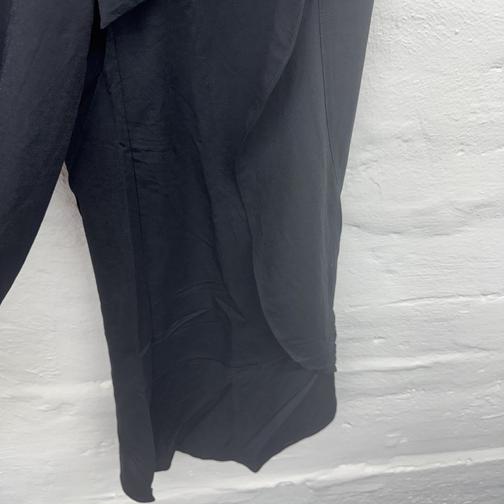 Truth + Style Flounced Stretch Woven Pants Size M Black Wide Leg A491568 NEW - Picture 6 of 7